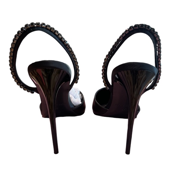 Jessica Rich Jade Womens Satin Rhinestone Slingback Heels EU:39, US:9 - Picture 7 of 10